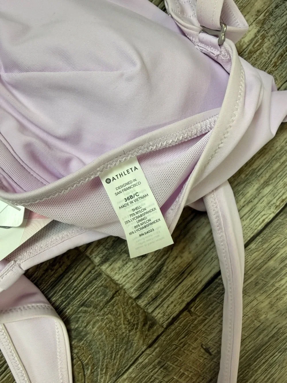 Athleta Lilac Plunge One-Piece Swim - Soft Lavender, 36B/C - Picture 8 of 9